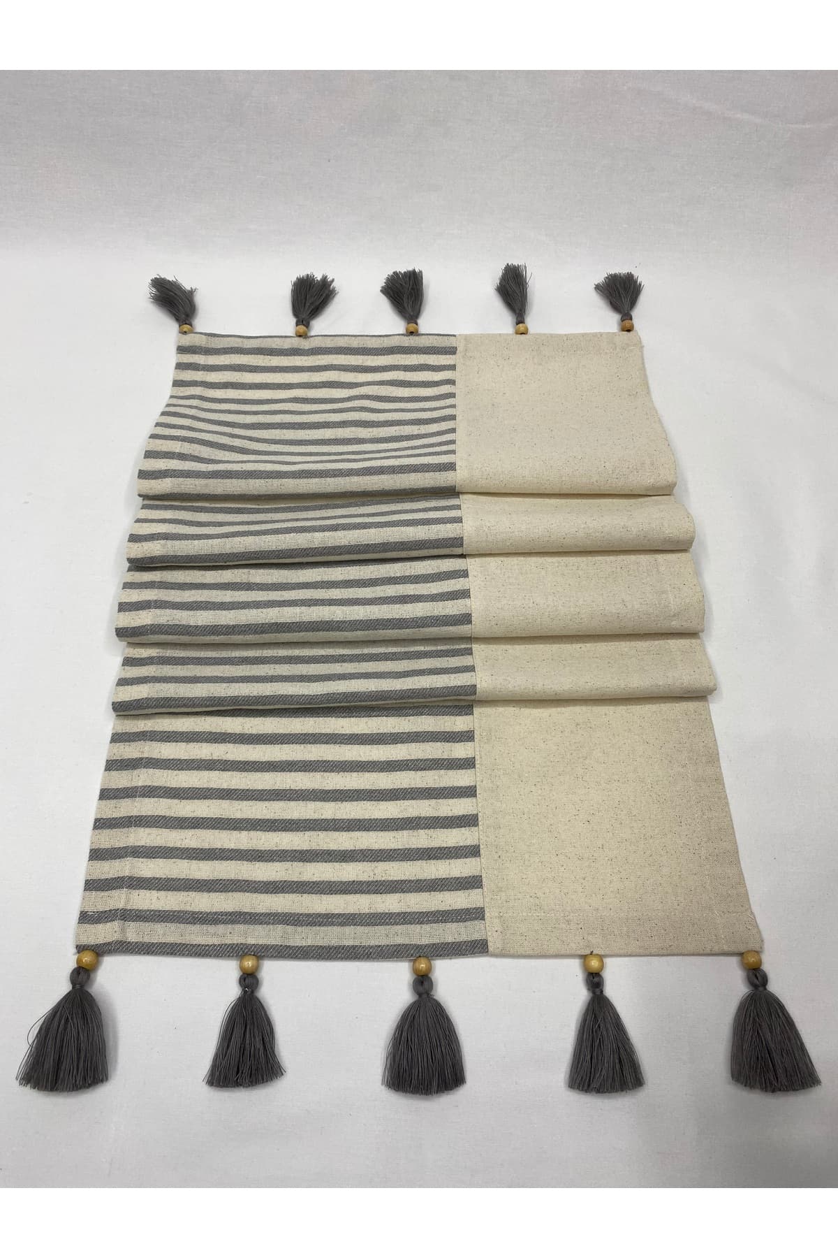 %100 Yıkanmış Ham Keten 40x140 cm Runner